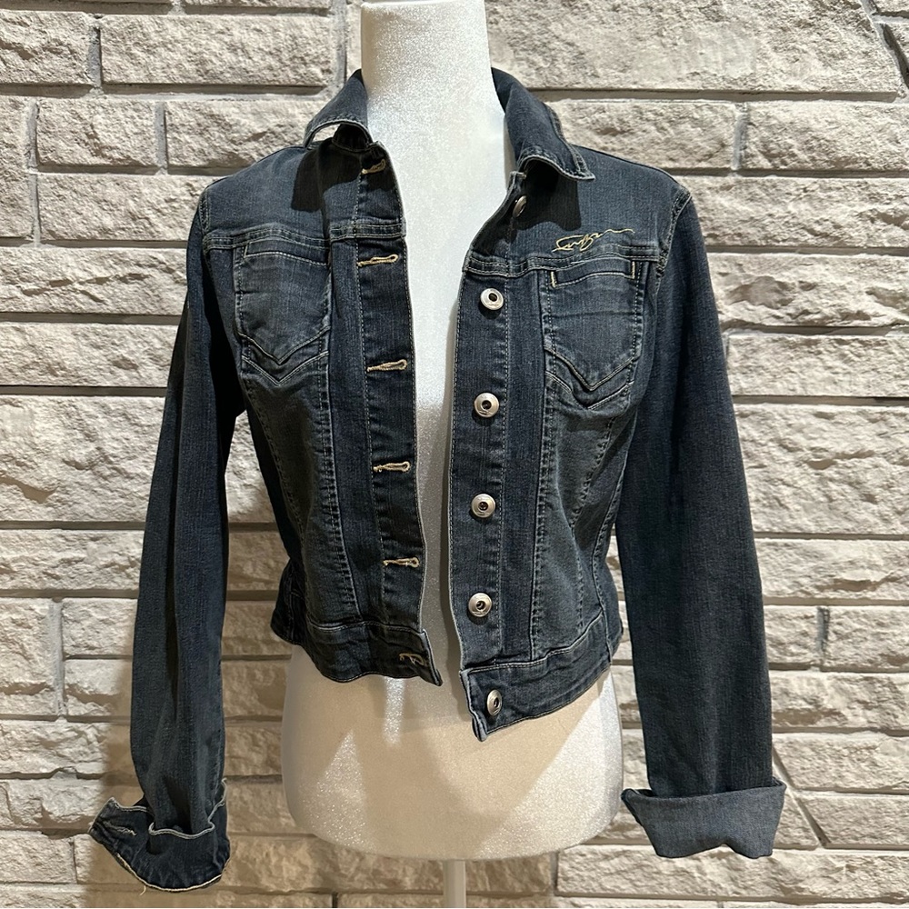 Fubu cropped jean jacket